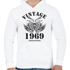 PRINTFASHION 1969 - Férfi kapucnis pulóver - Fehér