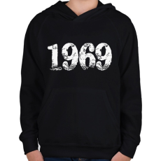 PRINTFASHION 1969 - Gyerek kapucnis pulóver - Fekete