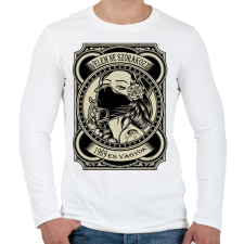 PRINTFASHION 1969 Velem ne szórakozz - Férfi hosszú ujjú póló - Fehér férfi póló