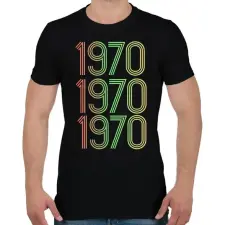 PRINTFASHION 1970 - Férfi póló - Fekete férfi póló