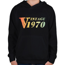 PRINTFASHION 1970 - Gyerek kapucnis pulóver - Fekete gyerek pulóver, kardigán