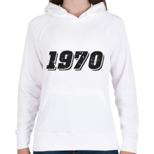 PRINTFASHION 1970 - Női kapucnis pulóver - Fehér női pulóver, kardigán
