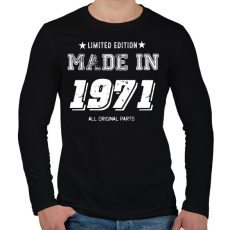 PRINTFASHION 1971 - Férfi hosszú ujjú póló - Fekete