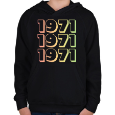 PRINTFASHION 1971 - Gyerek kapucnis pulóver - Fekete gyerek pulóver, kardigán