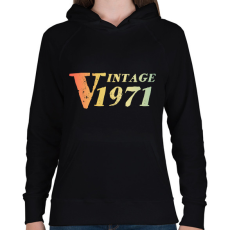 PRINTFASHION 1971 - Női kapucnis pulóver - Fekete