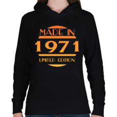 PRINTFASHION 1971 - Női kapucnis pulóver - Fekete