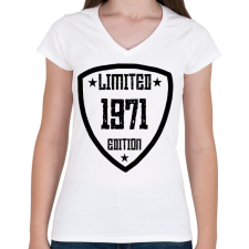PRINTFASHION 1971 - Női V-nyakú póló - Fehér női póló
