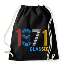 PRINTFASHION 1971 - Sportzsák, Tornazsák - Fekete tornazsák