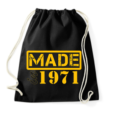 PRINTFASHION 1971 - Sportzsák, Tornazsák - Fekete tornazsák