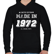 PRINTFASHION 1972 - Férfi kapucnis pulóver - Fekete férfi pulóver, kardigán