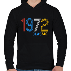 PRINTFASHION 1972 - Férfi kapucnis pulóver - Fekete