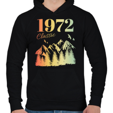 PRINTFASHION 1972 - Férfi kapucnis pulóver - Fekete
