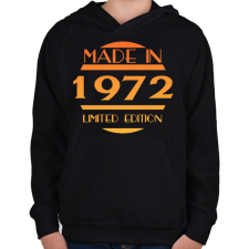 PRINTFASHION 1972 - Gyerek kapucnis pulóver - Fekete gyerek pulóver, kardigán