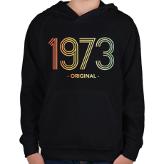 PRINTFASHION 1973 - Gyerek kapucnis pulóver - Fekete