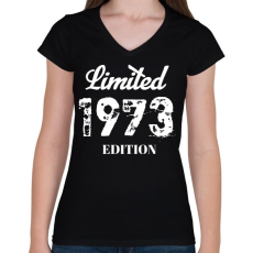PRINTFASHION 1973 - Női V-nyakú póló - Fekete