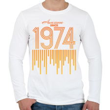 PRINTFASHION 1974 - Férfi hosszú ujjú póló - Fehér férfi póló