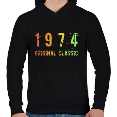 PRINTFASHION 1974 - Férfi kapucnis pulóver - Fekete