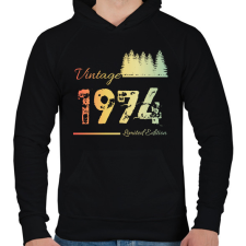 PRINTFASHION 1974 - Férfi kapucnis pulóver - Fekete férfi pulóver, kardigán