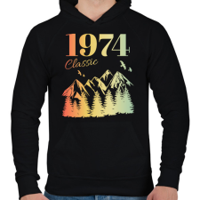 PRINTFASHION 1974 - Férfi kapucnis pulóver - Fekete férfi pulóver, kardigán