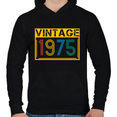 PRINTFASHION 1975 - Férfi kapucnis pulóver - Fekete