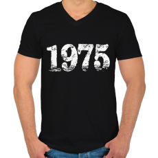 PRINTFASHION 1975 - Férfi V-nyakú póló - Fekete