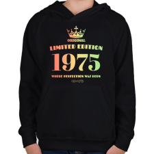 PRINTFASHION 1975 - Gyerek kapucnis pulóver - Fekete gyerek pulóver, kardigán