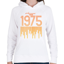 PRINTFASHION 1975 - Női kapucnis pulóver - Fehér női pulóver, kardigán