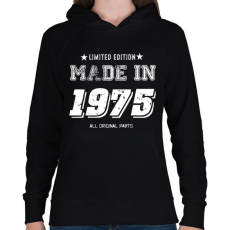 PRINTFASHION 1975 - Női kapucnis pulóver - Fekete