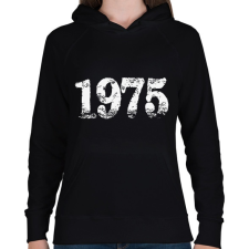 PRINTFASHION 1975 - Női kapucnis pulóver - Fekete női pulóver, kardigán