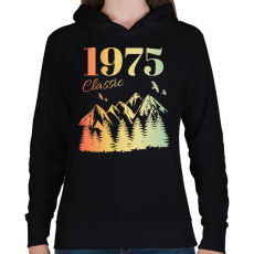 PRINTFASHION 1975 - Női kapucnis pulóver - Fekete