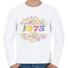 PRINTFASHION 1975 szülinap - Férfi pulóver - Fehér