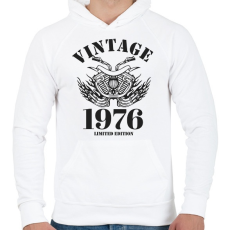 PRINTFASHION 1976 - Férfi kapucnis pulóver - Fehér