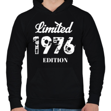 PRINTFASHION 1976 - Férfi kapucnis pulóver - Fekete