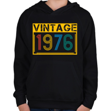 PRINTFASHION 1976 - Gyerek kapucnis pulóver - Fekete gyerek pulóver, kardigán