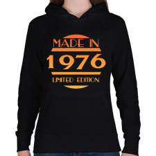 PRINTFASHION 1976 - Női kapucnis pulóver - Fekete női pulóver, kardigán