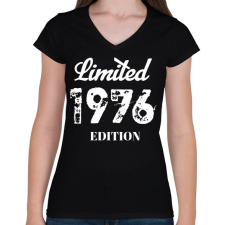 PRINTFASHION 1976 - Női V-nyakú póló - Fekete női póló