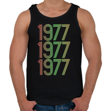 PRINTFASHION 1977 - Férfi atléta - Fekete atléta, trikó
