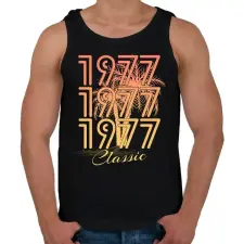 PRINTFASHION 1977 - Férfi atléta - Fekete atléta, trikó