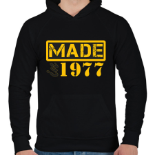 PRINTFASHION 1977 - Férfi kapucnis pulóver - Fekete férfi pulóver, kardigán