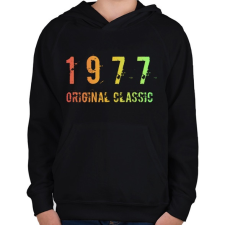 PRINTFASHION 1977 - Gyerek kapucnis pulóver - Fekete gyerek pulóver, kardigán