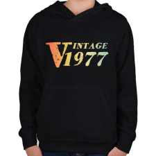 PRINTFASHION 1977 - Gyerek kapucnis pulóver - Fekete gyerek pulóver, kardigán