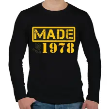 PRINTFASHION 1978 - Férfi hosszú ujjú póló - Fekete férfi póló
