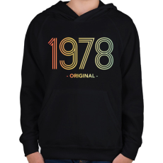 PRINTFASHION 1978 - Gyerek kapucnis pulóver - Fekete