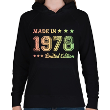 PRINTFASHION 1978 - Női kapucnis pulóver - Fekete női pulóver, kardigán