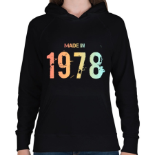 PRINTFASHION 1978 - Női kapucnis pulóver - Fekete női pulóver, kardigán