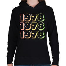 PRINTFASHION 1978 - Női kapucnis pulóver - Fekete női pulóver, kardigán
