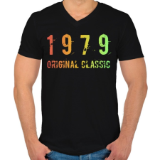 PRINTFASHION 1979 - Férfi V-nyakú póló - Fekete férfi póló