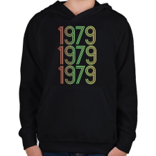 PRINTFASHION 1979 - Gyerek kapucnis pulóver - Fekete gyerek pulóver, kardigán