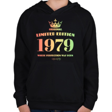 PRINTFASHION 1979 - Gyerek kapucnis pulóver - Fekete