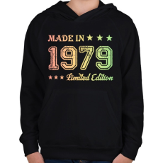 PRINTFASHION 1979 - Gyerek kapucnis pulóver - Fekete